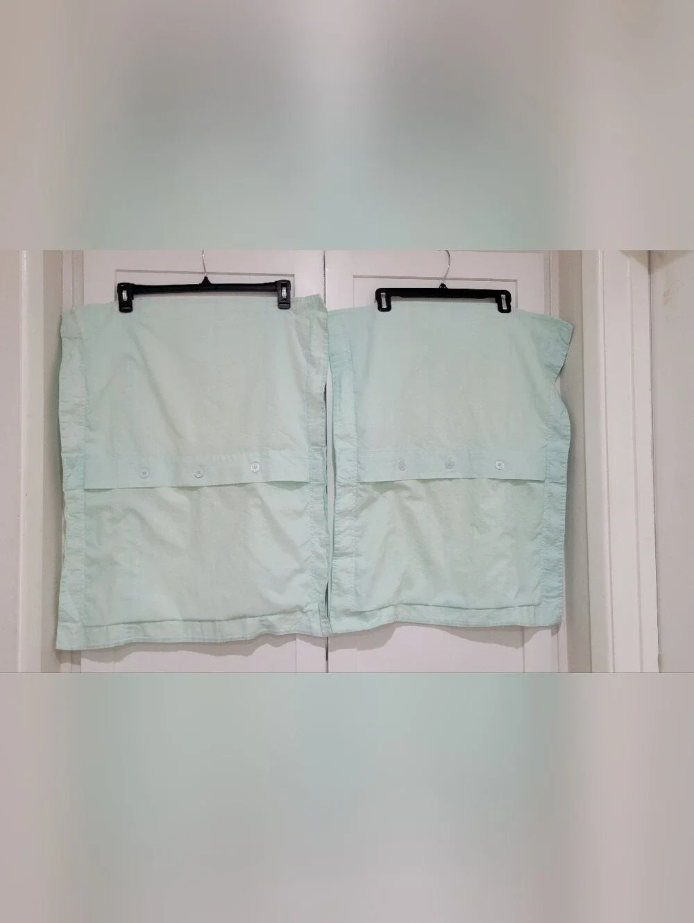 Liz Claiborne 100% Cotton Blue, Green & Yellow Queen Pillowcases | Set of 2